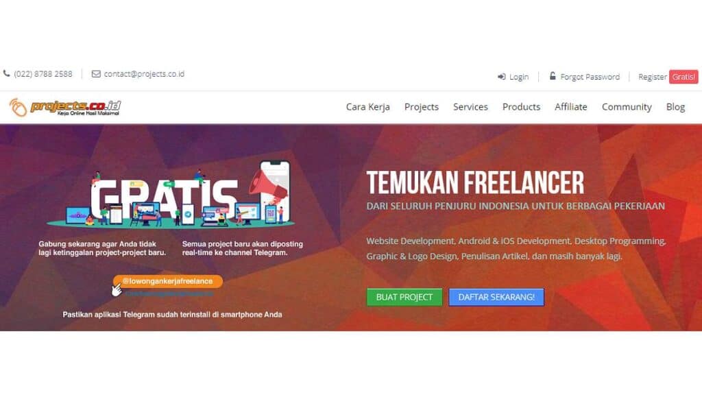 Situs Freelance Indonesia Projects.co .id 1